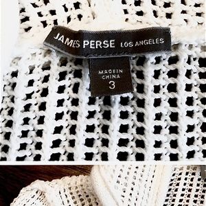 JAMES PURSE open crochet knit hoodie